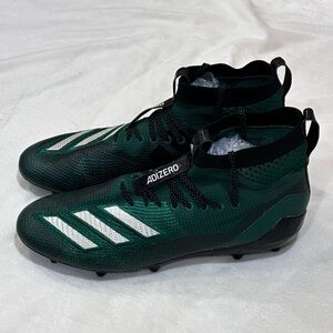 Adidas Adizero 8.0 Mid Football Cleats Dark Green White F35195 Men’s Size 12.5